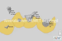 Weer-alarmen van AEMET uitgelegd - Canarische eilanden